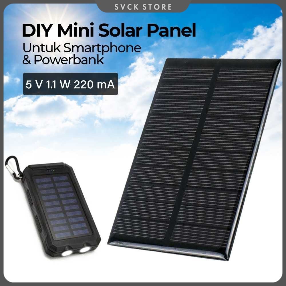 Solar Panel Mini Polycrystalline DIY Power Bank 5V 1.1W Taffware 220mA