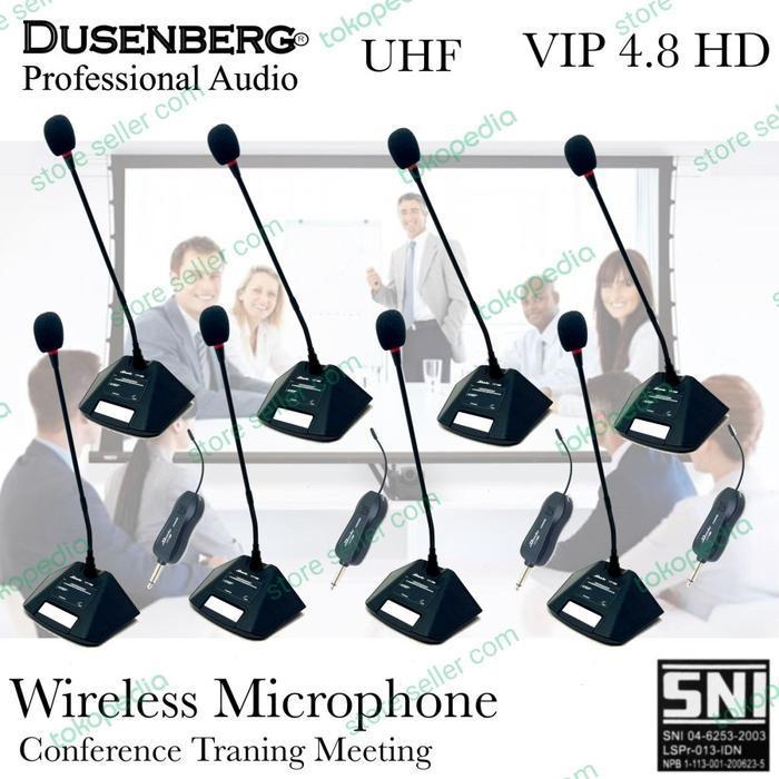 8 MIC MEJA WIRELESS DUSENBERG, MIC MEETING, RAPAT, SUARA SENSITIF...