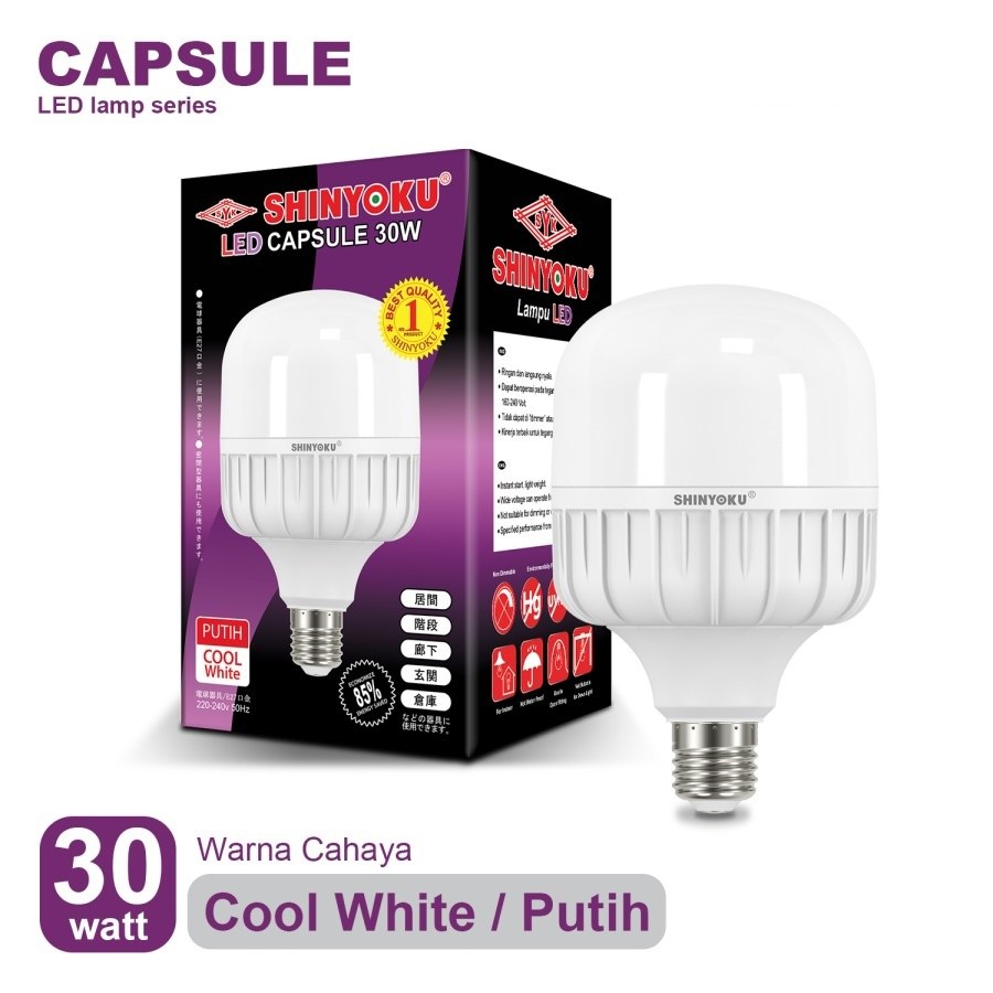 Lampu Led Shinyoku 30 Watt Capsule / Lampu Shinyoku 30w / Lampu Bohlam 30 Watt / Lampu Led 30w