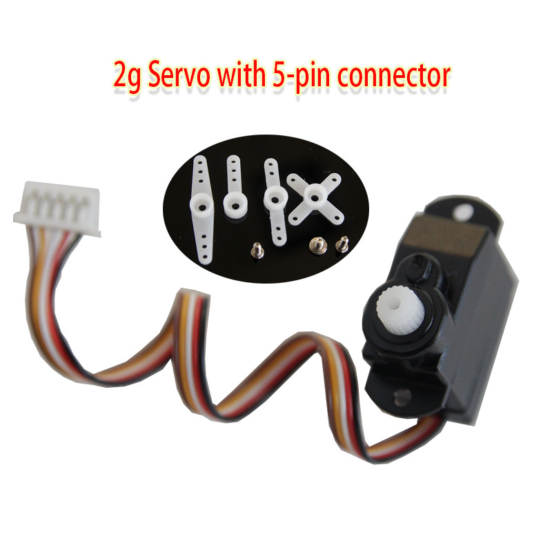 2g servo with 5 pin connector 5 cables micro servo for micro model cars helicopters airplanes mini 2