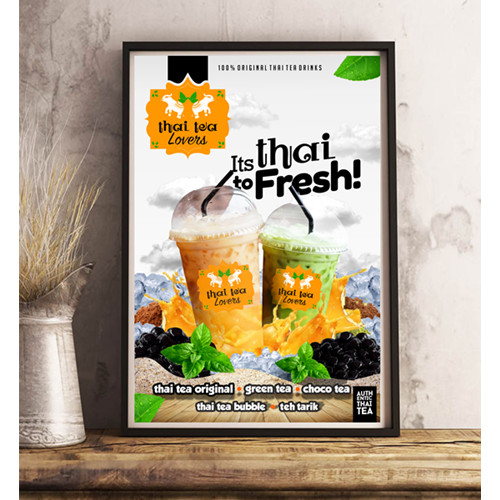 Banner Jus | Spanduk ThaiTea l Banner Minuman | Banner Thai Tea l Banner Minuman l Banner Murah l Ba