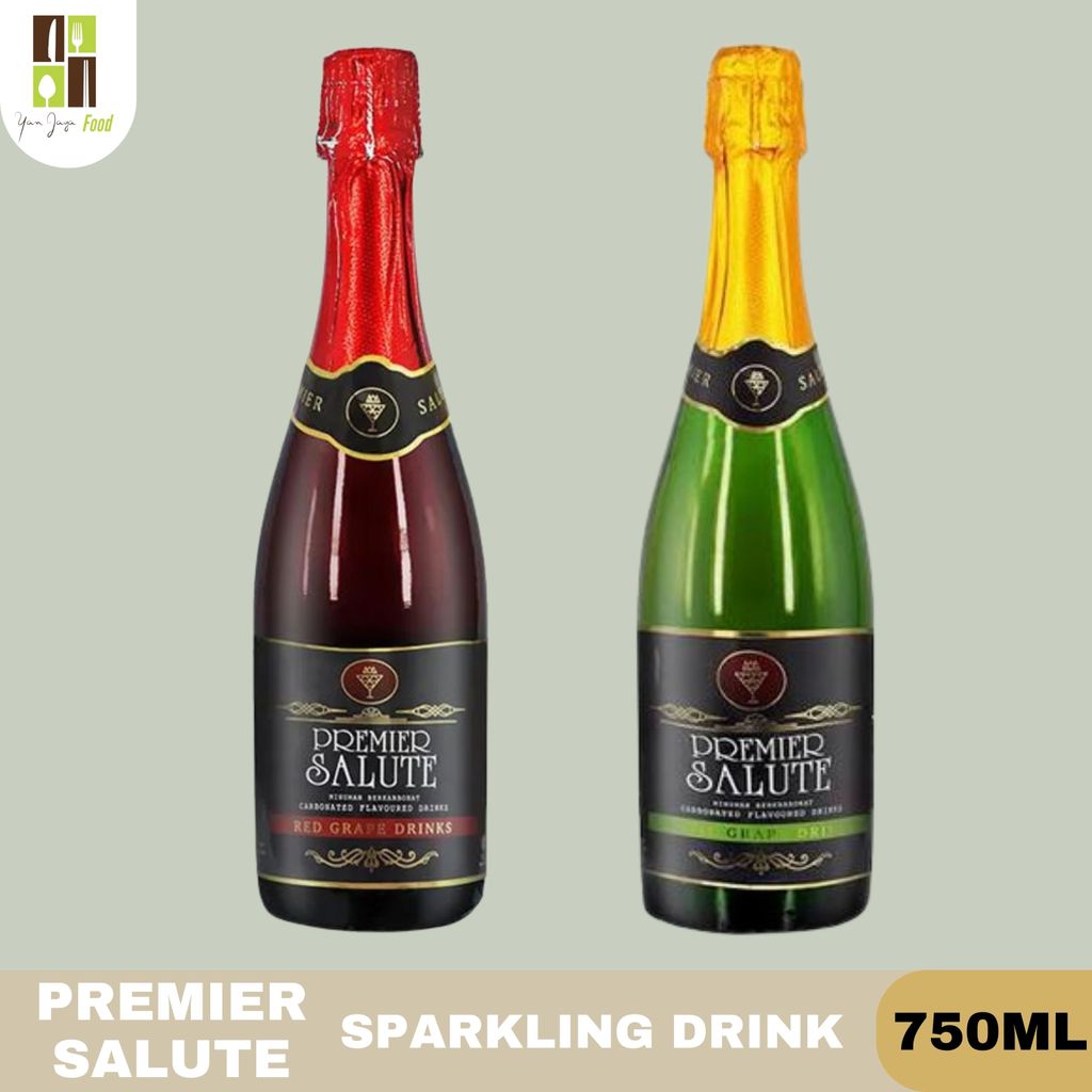Premier Salute Sparkling Drink 750ml / Minuman Bekarbonasi Rasa Red Grape / White Grape