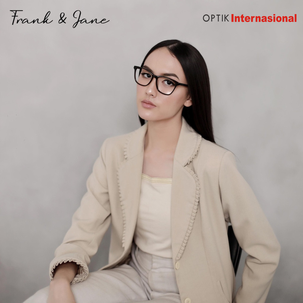 FRANK & JANE FJ1207 Frame Square Kacamata Lady Fashion Elegan Premium