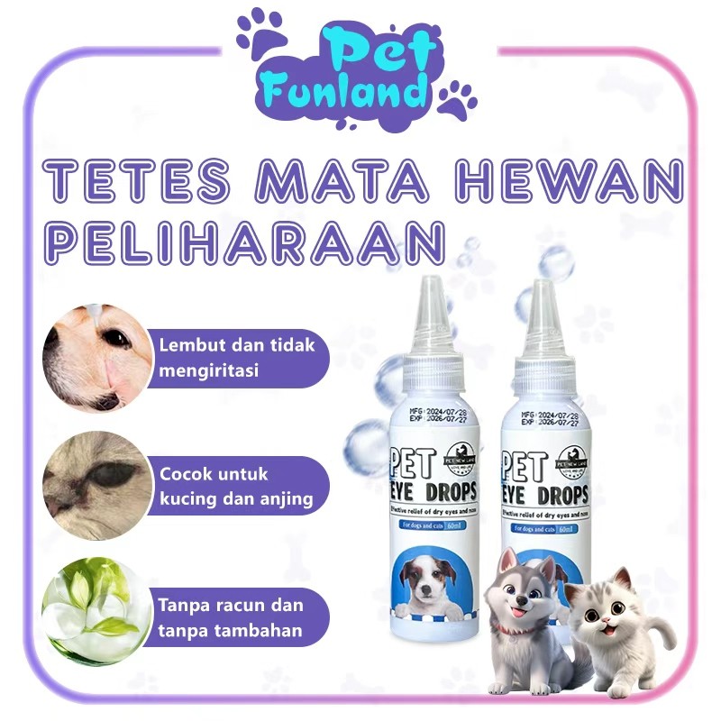 Tetes Mata Hewan Peliharaan 60ml Tetes Mata Kucing Air Mata NodaMata Kucing