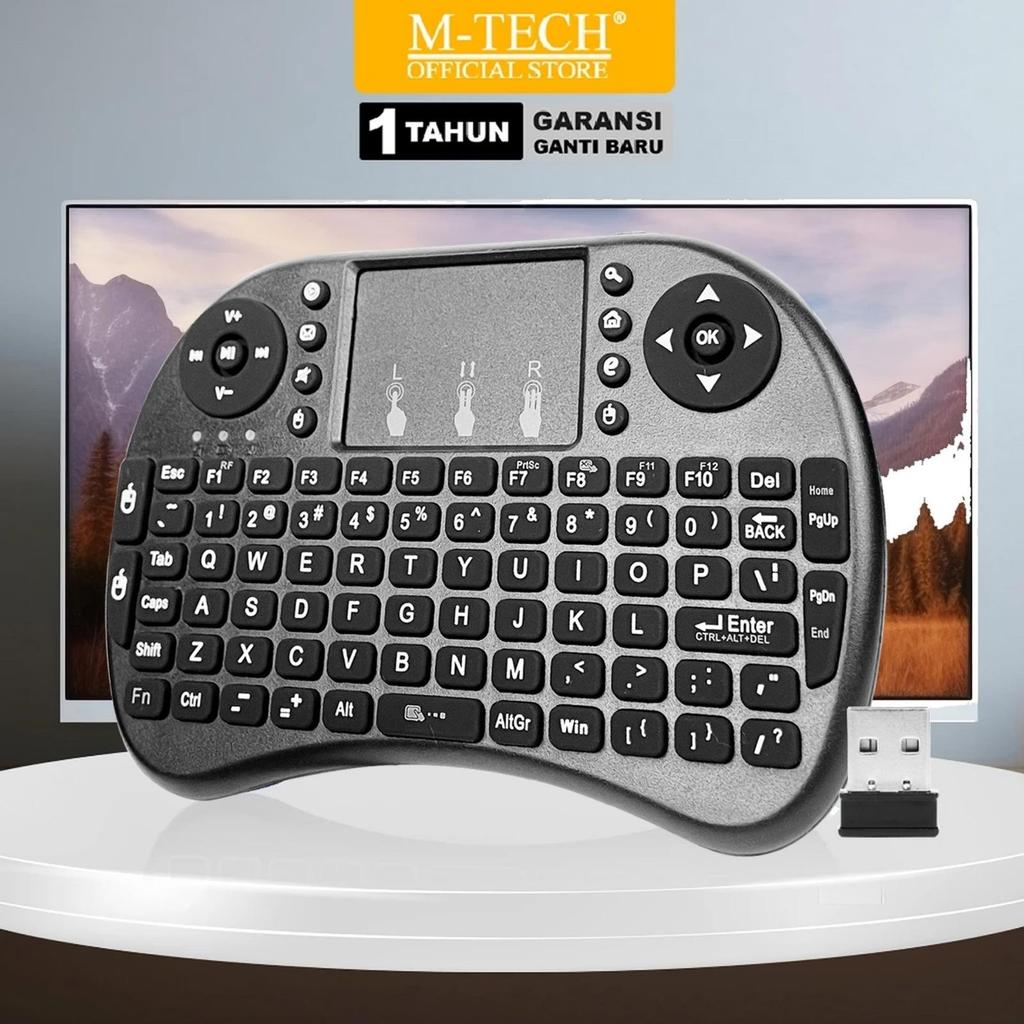 MTECH Mini Keyboard 2 in 1 Bluetooth Wireless 2.4G Handheld Keyboard For PC Android TV BOX - KEYBOAR