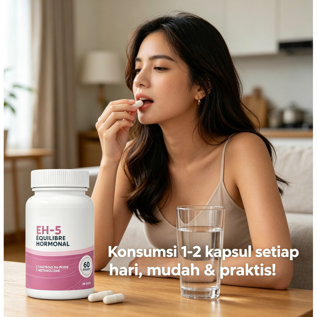 Suplemen Keseimbangan Hormon EH-5 untuk Kontrol Berat & Metabolisme, 60 Capsully0000