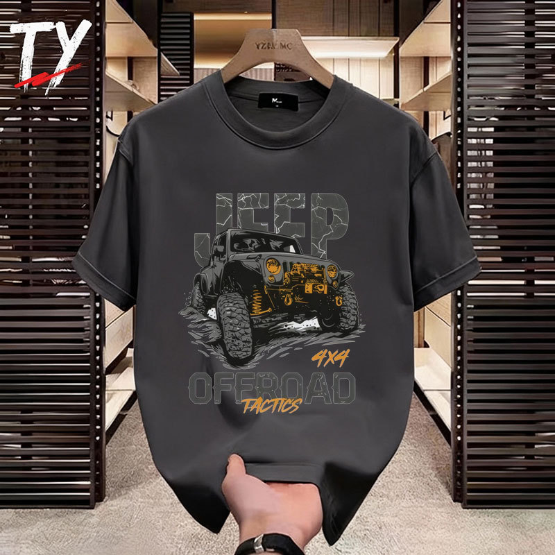 TY Baju Kaos Distro Jeep T-shirt Kaos Oversize Pattern Kaos Atasan Pria Kaos Pendek Premium Unisex B