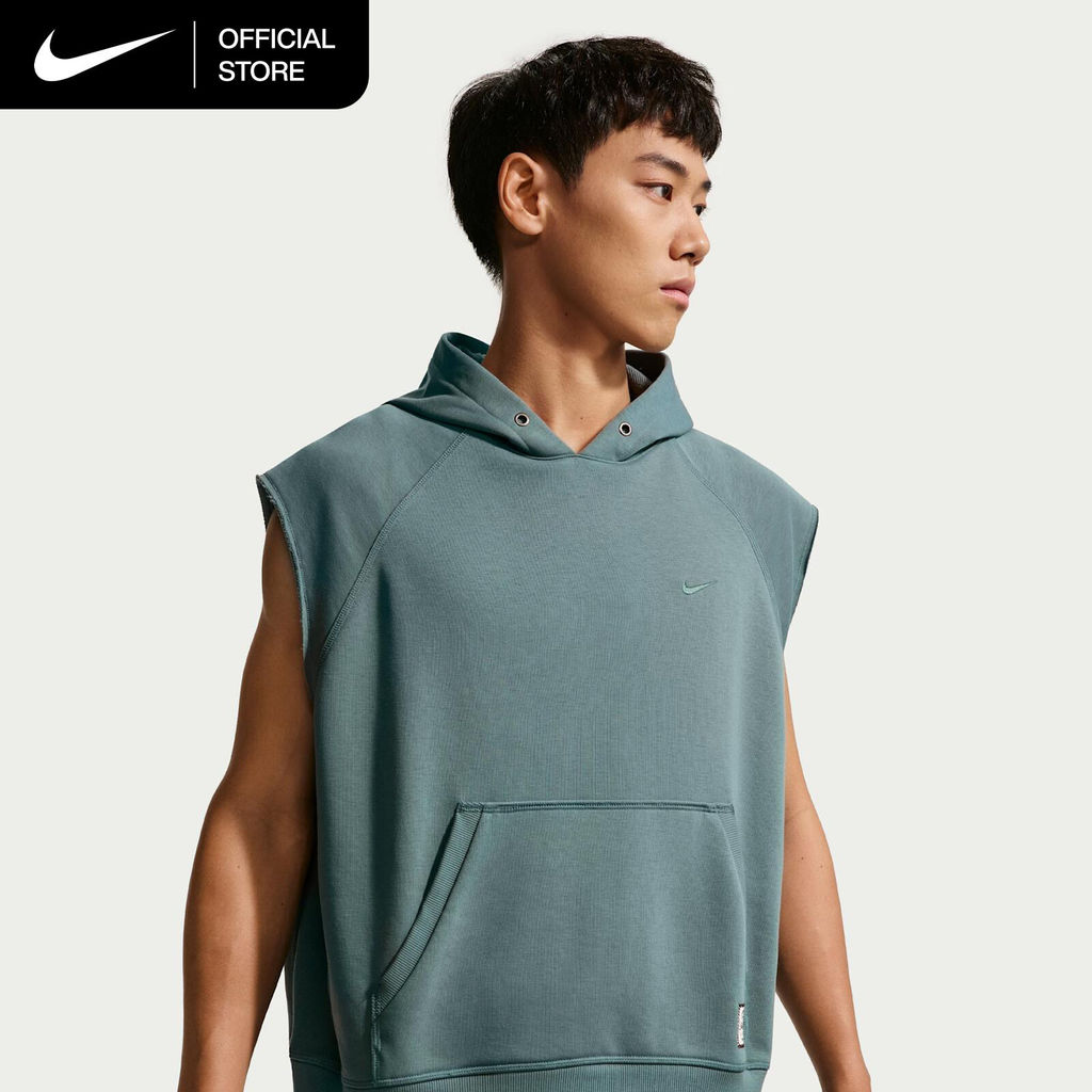 Nike Dri-FIT Men's N.A.C. Fleece Sleeveless Training Hoodie - Mineral Slate [IF2796-382]