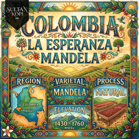 Colombia La Esperanza Mandela Green Bean Import 500 Gr | Specialty Coffee Beans
