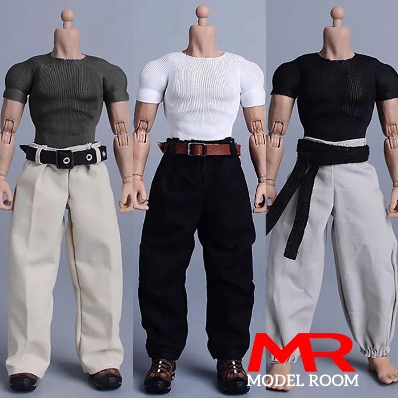 ATStory 1/12 Scale Male Highly Elastic Tight T-shirt Clothes Model Fit 6'' Notaman VTOYS Romankey As