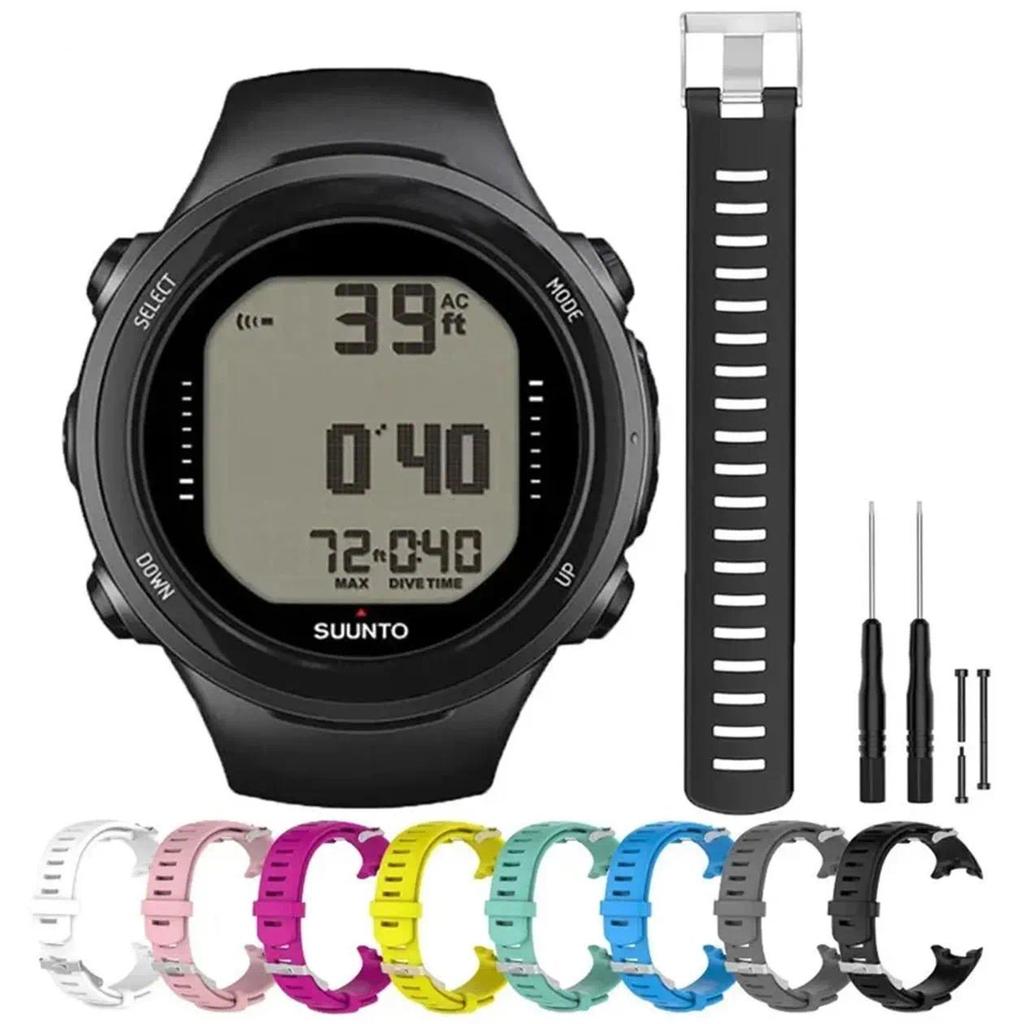 Silicone Wat band strap For SUUNTO D4 D4i Sports Wristband bracelet For SUUNTO Novo With Tool Replac