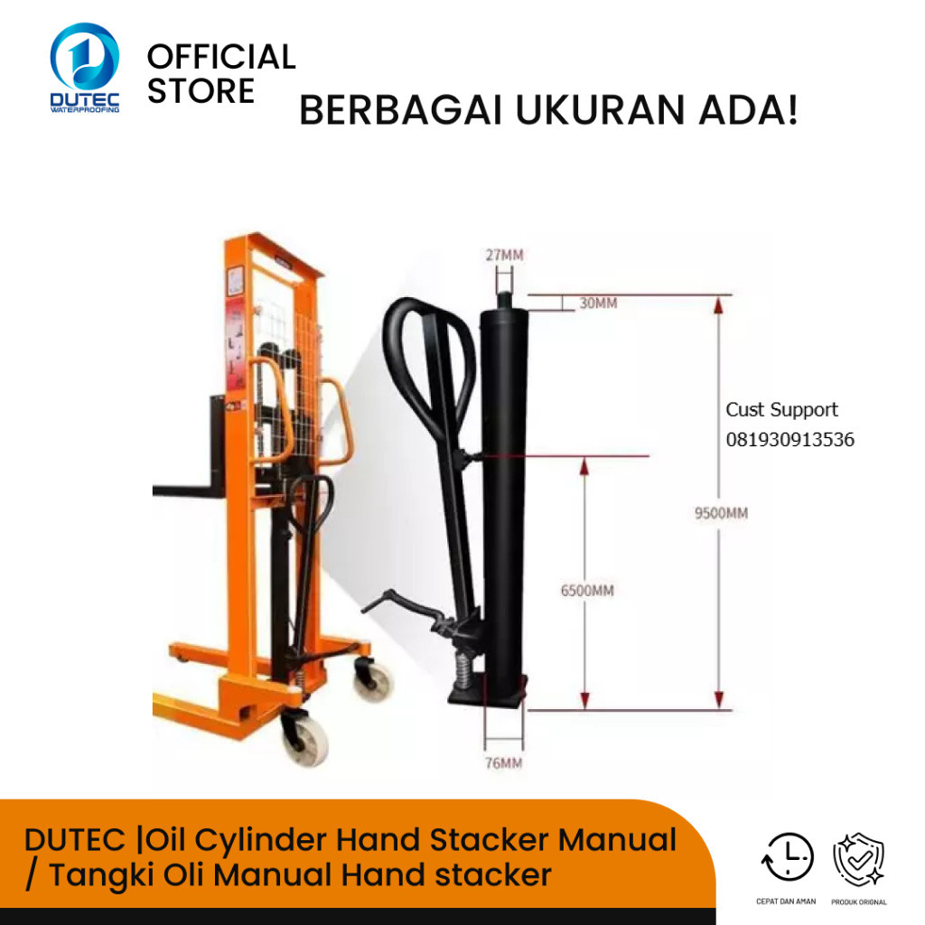 DUTEC | Oil Cylinder Hand Stacker Manual / Tangki Oli Manual Hand stacker