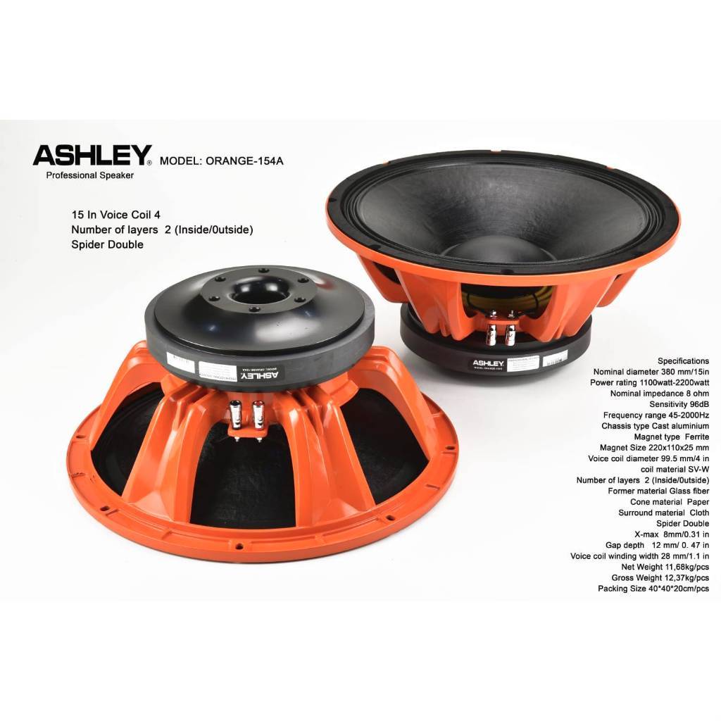 SPEAKER COMPONENT ASHLEY ORANGE 154A ORANG154A ORIGINAL
