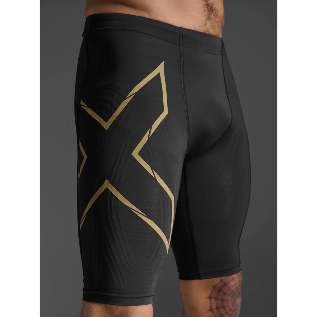 2XU MCS Light Speed Men's Compression Tights - Black Gold