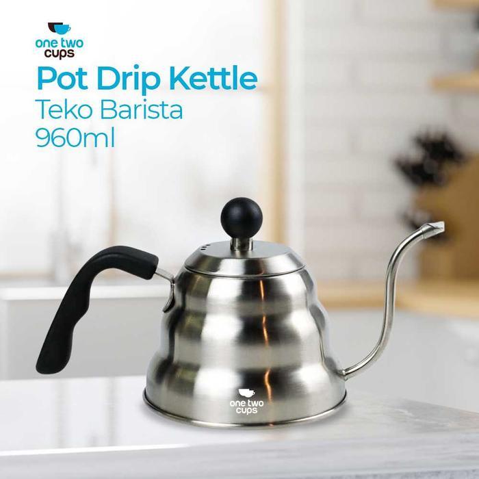 Teko Kopi Leher Angsa V60 Drip Kettle Stainless Steel 960ml Pour Over Brewing Coffee Pot – RF-15