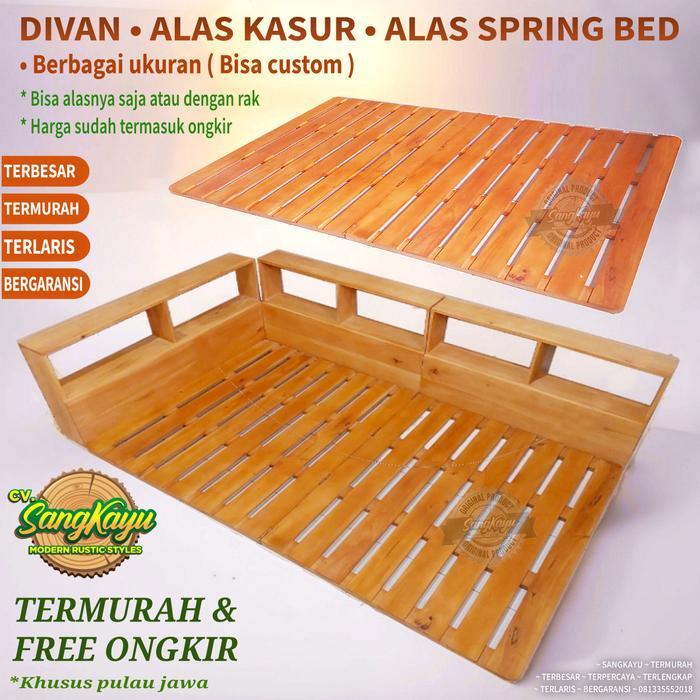 Tempat tidur kayu dipan divan ranjang alas matras kasur spring bed - Divan 200x160cm
