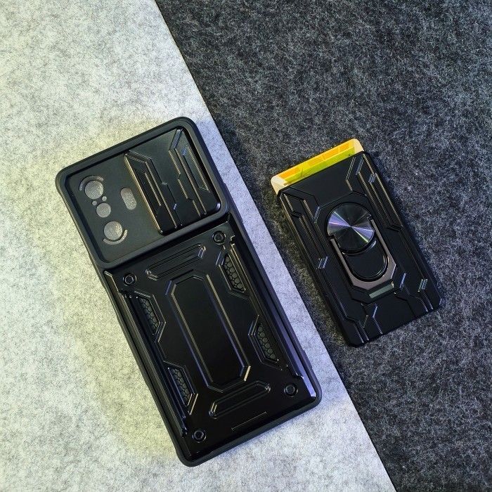 Xiaomi Poco F3 GT - CardX Flip Lens Card Ring Shockproof Armor Case