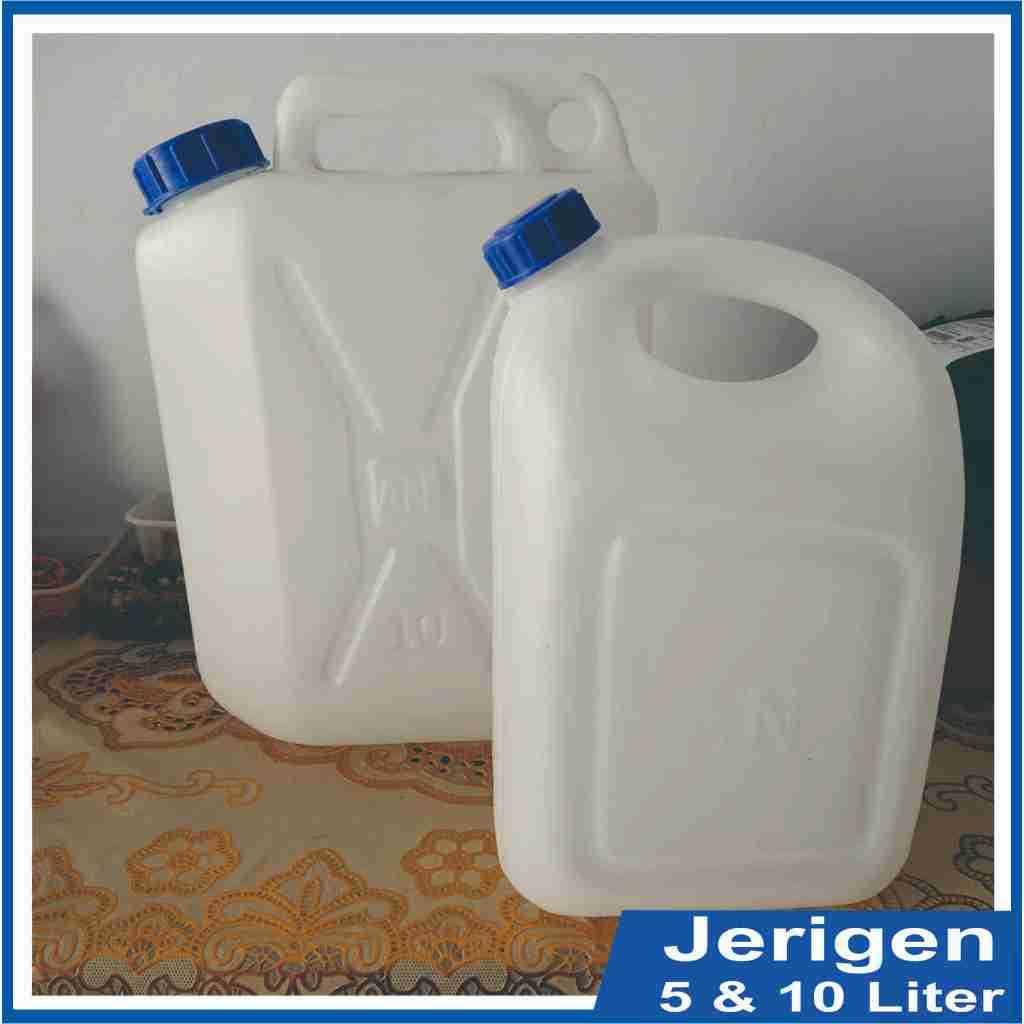 Jerigen / Jerry Can / Jerigen Plastik Putih 10 & 5 Liter Baru Bukan Bekas