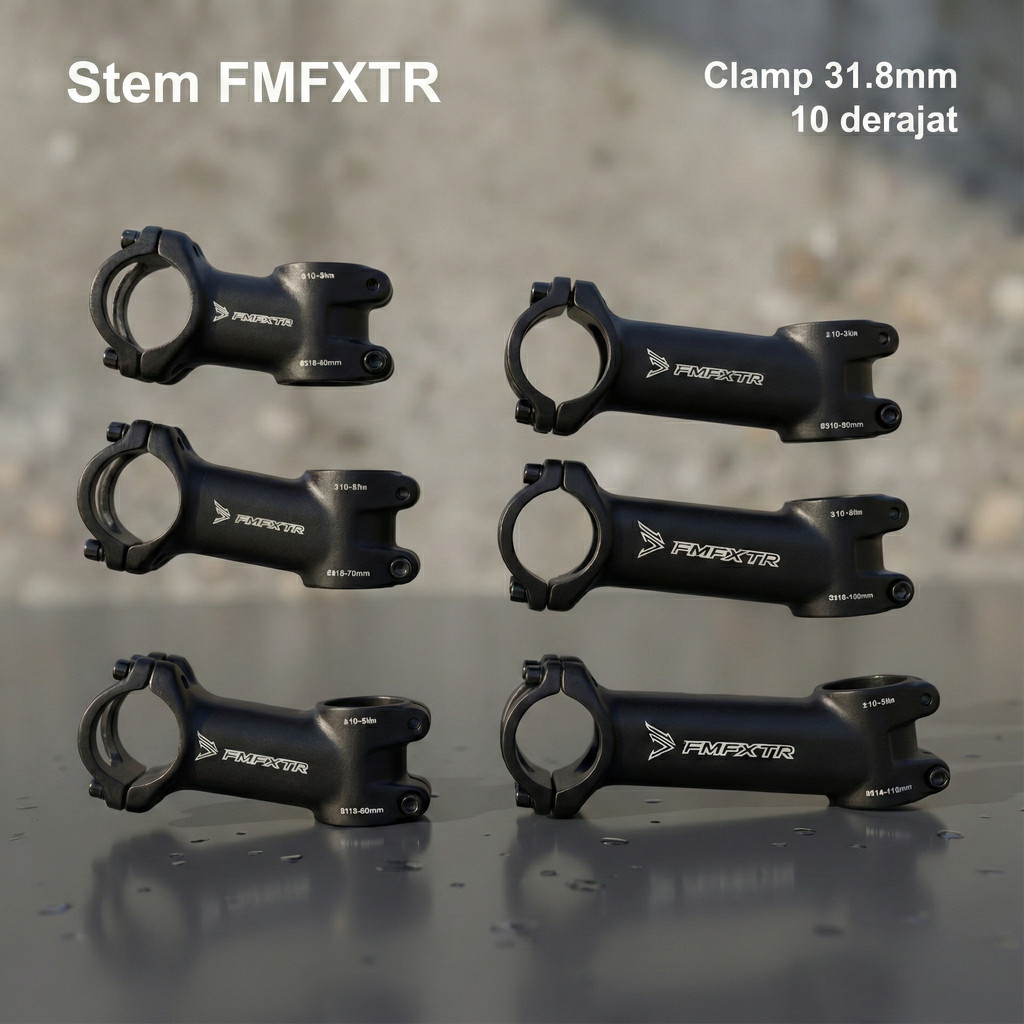 FMFXTR Stem Sepeda Nunduk 10 Derajat Oversize Clamp 31.8mm Panjang 60mm 70mm 80mm 90mm 100mm 110mm A