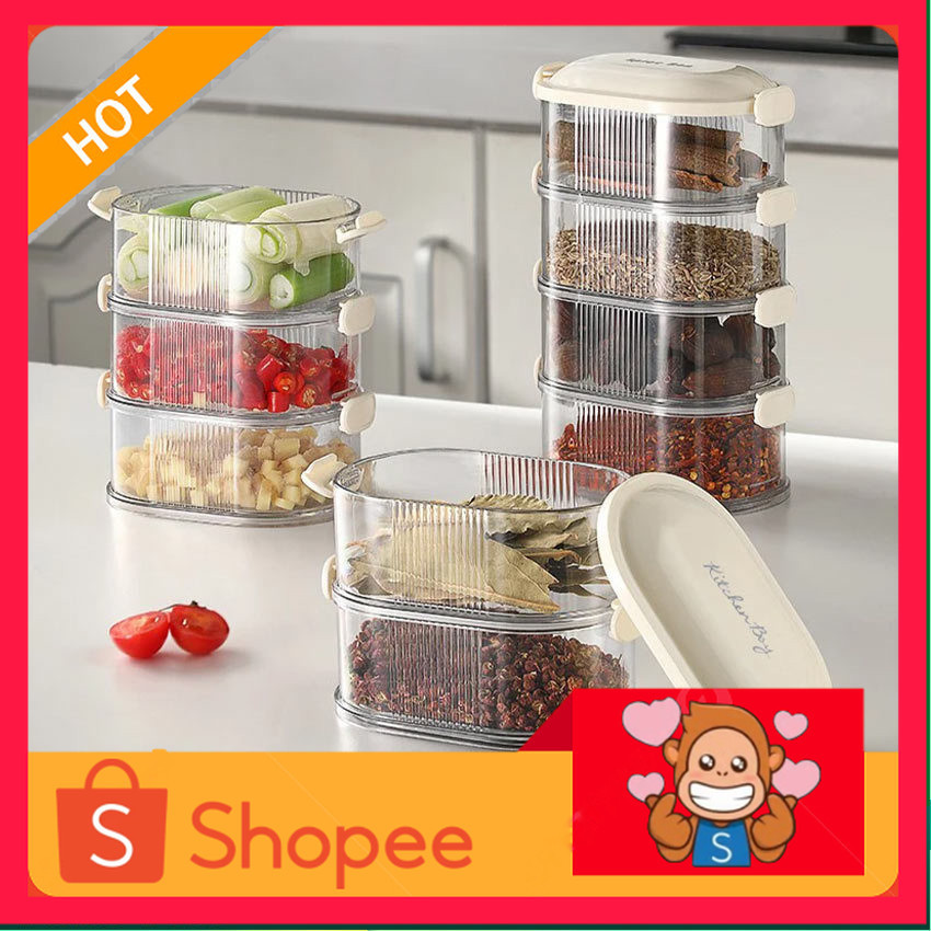 Toples Susun Dapur Bumbu Multifungsi Tempat Bumbu Susun Tingkat Tempat Penyimpanan Bumbu Dapur Tingk