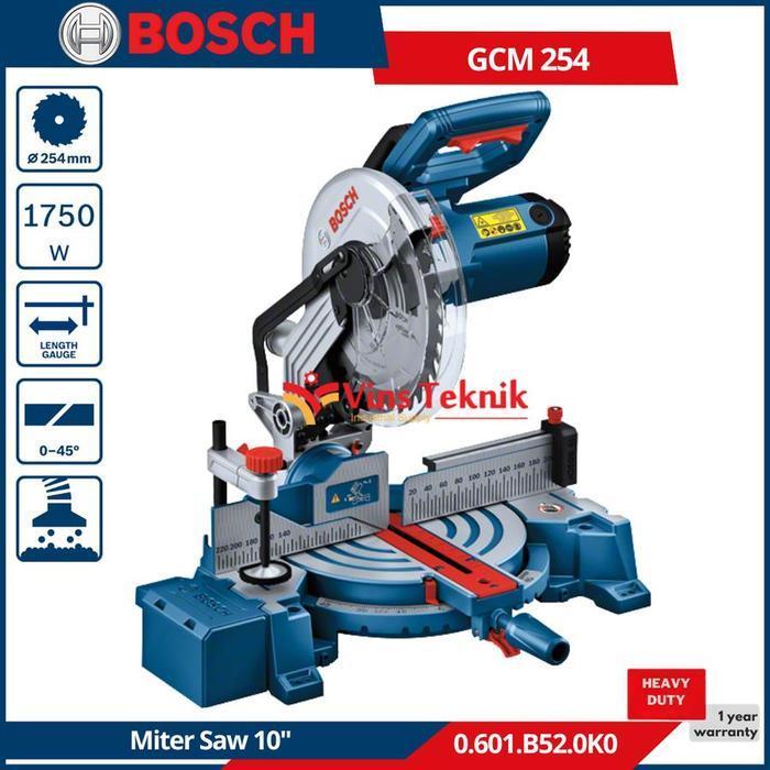 PROMO BOSCH GCM 254 Mesin Gergaji Alumunium Miter Saw Mitre Saw 10" MiterSaw GCM 254