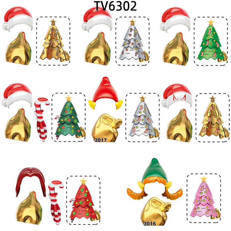 The ristmas Elf Santa Model Blocks MOC Bricks Set Gifts Toys For ildren TV6302