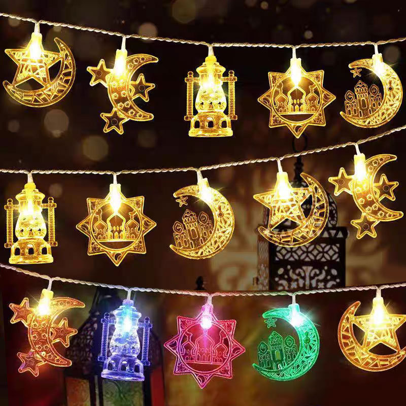 10M Lampu Lebaran Lampu Bintang Lampu Bintang Dan Bulan LED Ramadan Lampu String Dekorasi