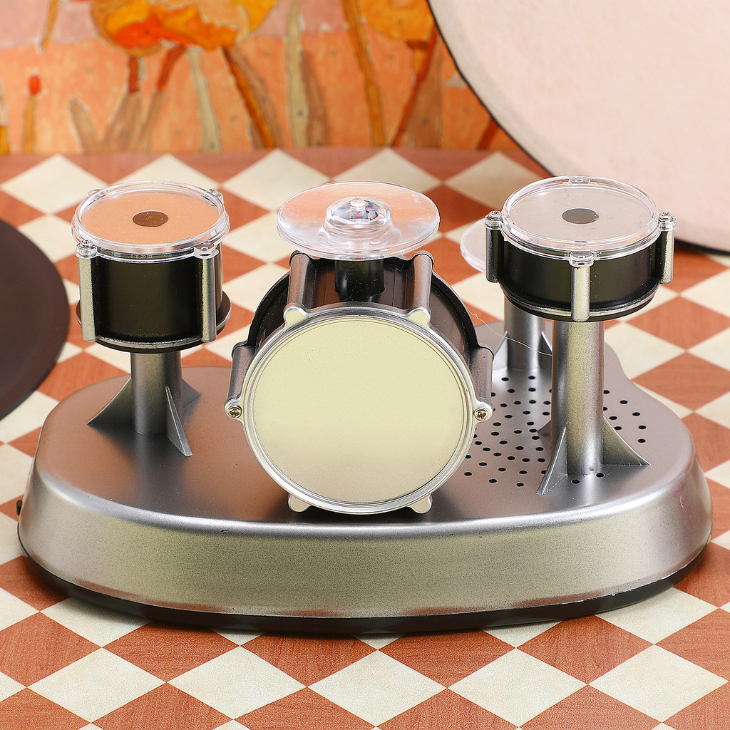 Mini Finger Drum Set LED Light Touch Drumming Jazz Percussion Electronic Music trument for Gift Desk