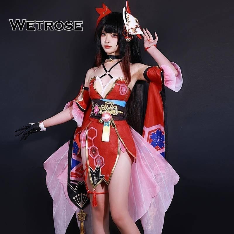 [Wetrose] Honkai: Star Rail Sparkle Cos Anime Game Women Costume Cosplay Set Wanita Kostum Hanabi