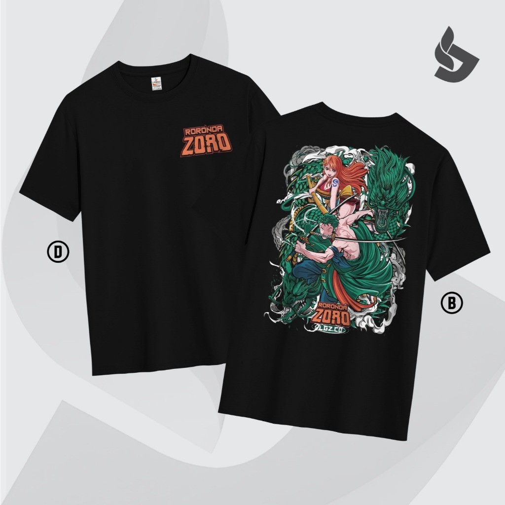 (COD) Lugoz Tshirt Zoro x Nami Graff | Kaos One Piece Series | Tshirt Anime