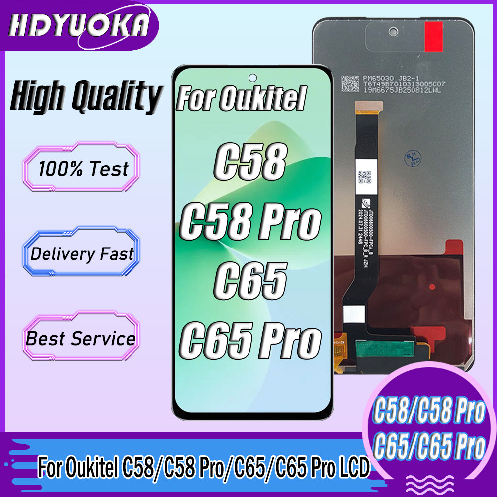 6.7" LCD For Oukitel C58 C58 Pro LCD splay Tou Screen gitizer Assembly Replacement For Oukitel C65 C