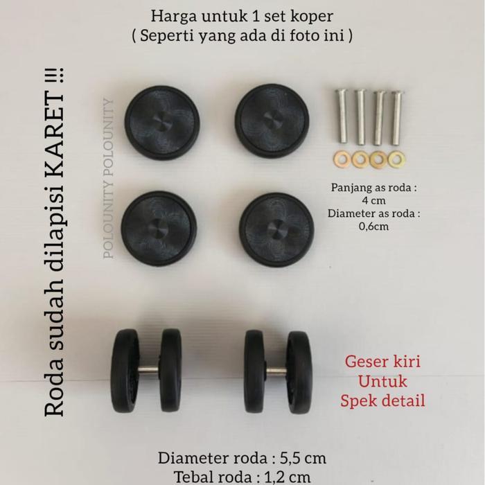 roda koper roda koper pengganti roda polo roda travelbag roda - RODA GALAXY