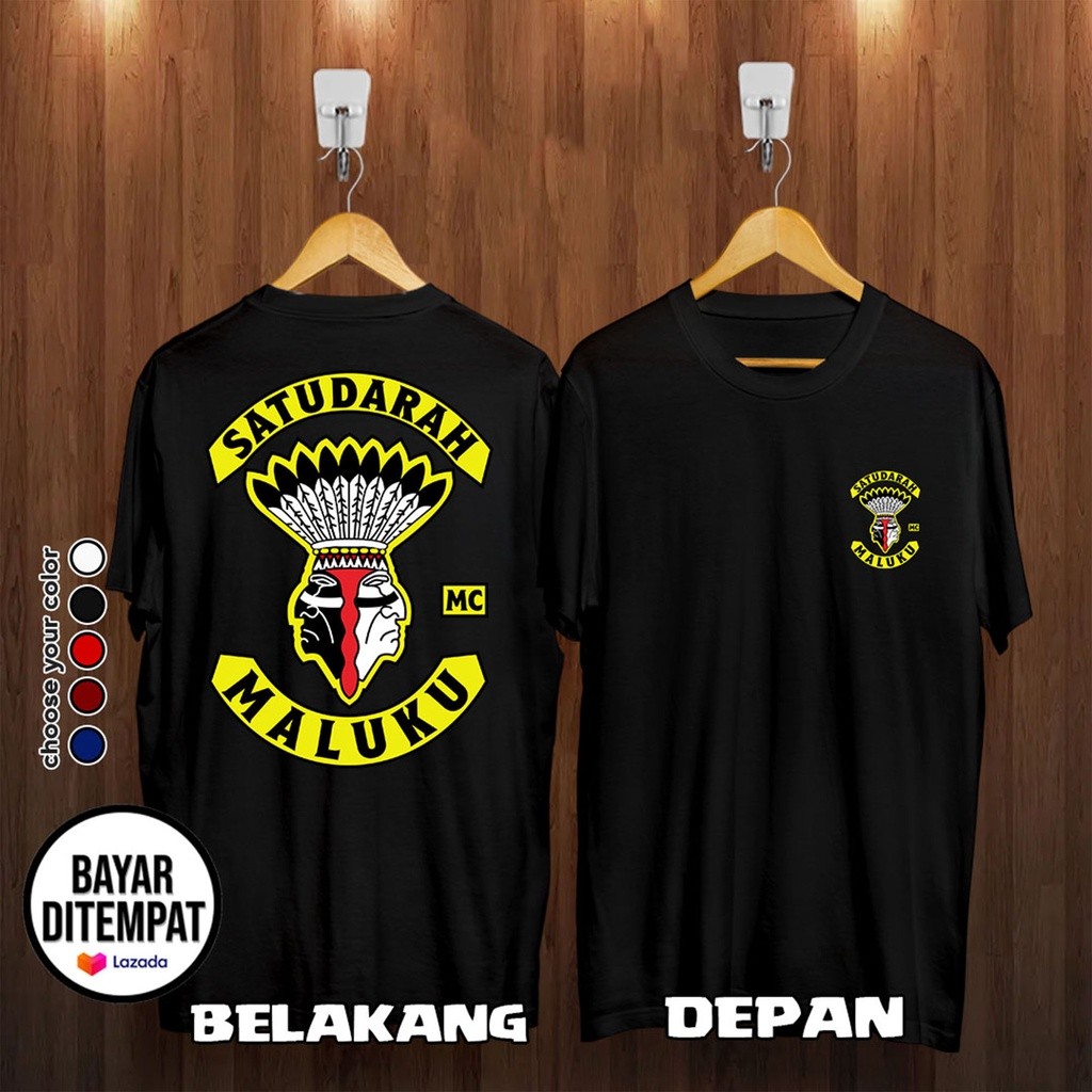 Kaos maluku kaos satu darah maluku kaos beta ambon kaos custom fashion pria wanita kaos hitam pendek