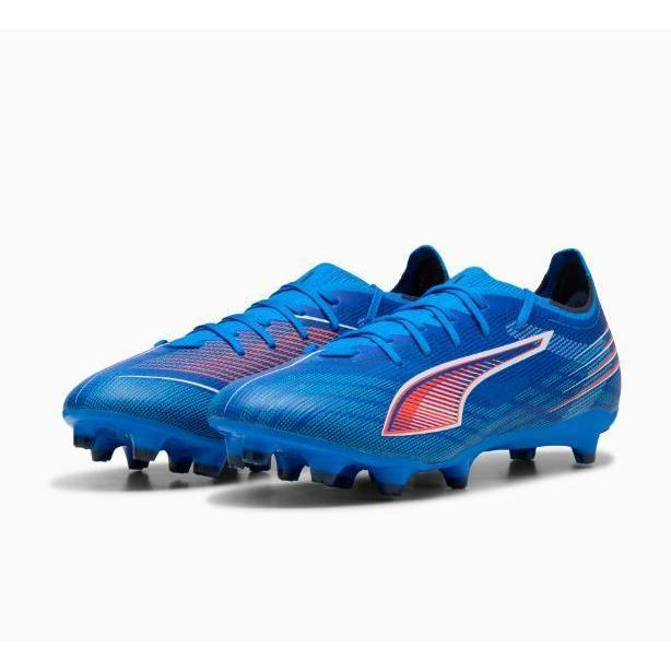 Sepatu Bola Futsal Puma ULTRA 6 MATCH FG/AG Warna Ultra Blue-PUMA White-Glowing Red - 108514 01