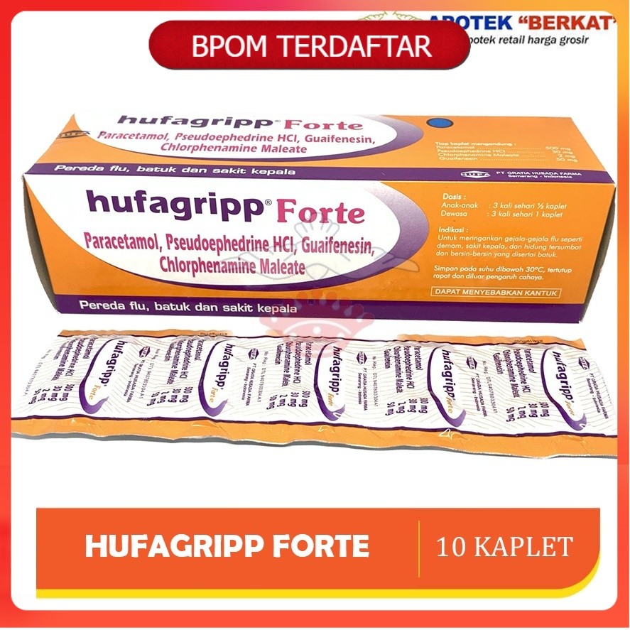 [OBAT BPOM] Hufagripp forte 1 strip 10 tablet Hufagrip tablet Obat manjur, obat generik, apotek berk