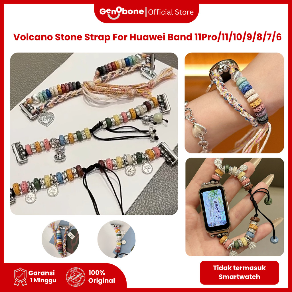 GenObone Strap For Smartwatch-Volcano Stone Strap for Huawei band 11Pro Huawei band 11  Huawei band 