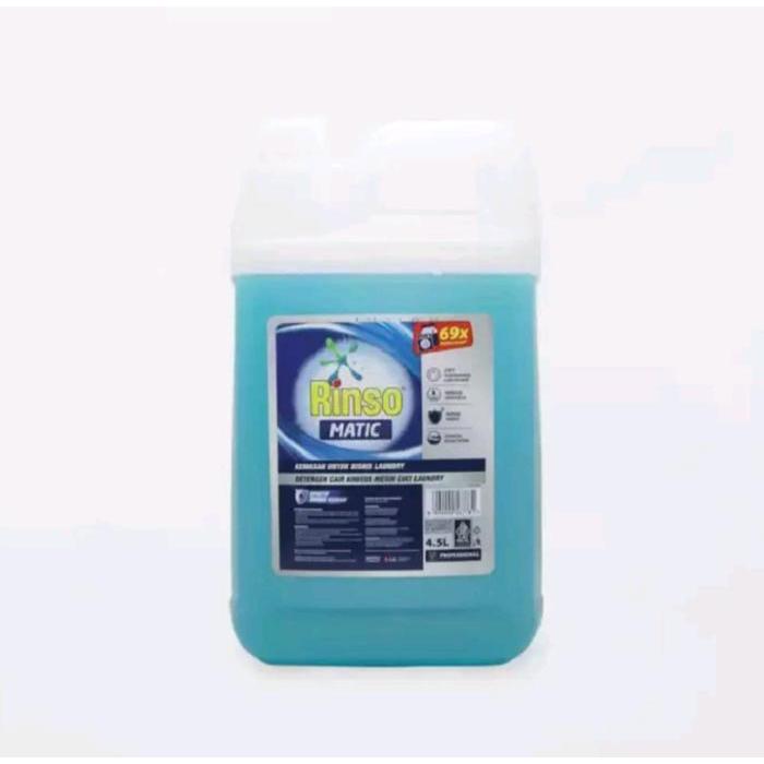 Rinso Matic Professional Deterjen Cair Laundry Kiloan 4.5 Liter - Efektif Hilangkan Noda Bau & Bunuh