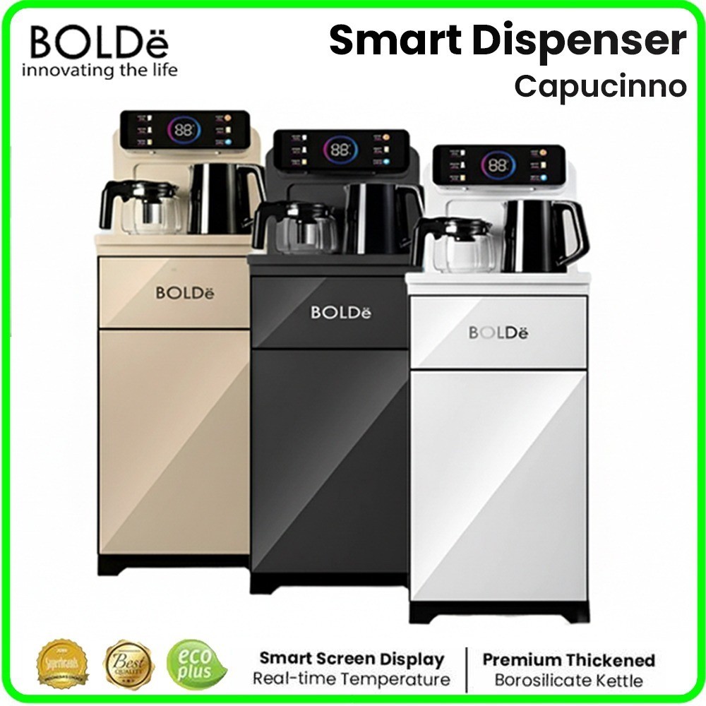 BOLDe Dispenser Smart Fountain Cappucino || Air Galon Bawah Touch Screen - Remote, GARANSI RESMI 1 T