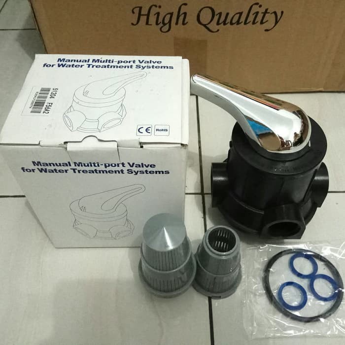 FRP Head three way valve | Kepala tabung FRP 3way valve / kepala frp 1054 head valve manual 3 way