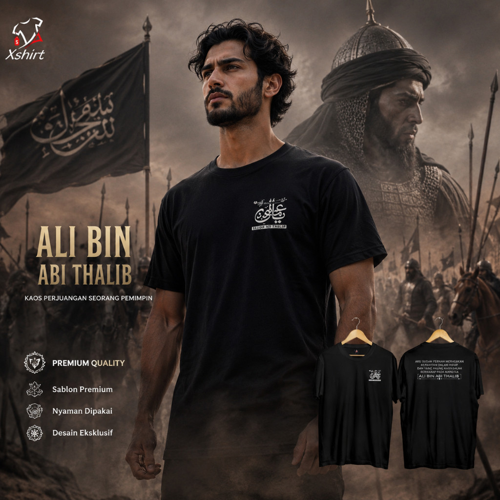 Baju Kaos Quotes Ali Bin Abi Thalib | T shirt Pahitnya Berharap Pada Manusia Cotton Combed Nyaman