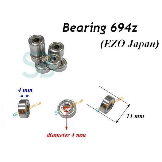bearing 694z EZO bearing 694zz Japan Precision Ball Bearing 694zz EZO Jepang ezo by Josscom