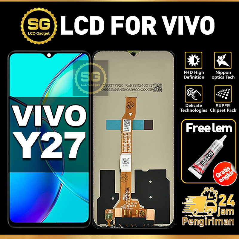 SG LCD VIVO Y27 Fullset HP Touchscreen VIVO Y27 Free Lem Glass Touch Screen Digitizer COD