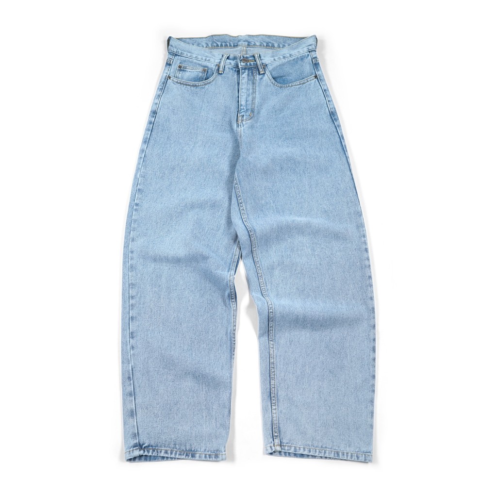 Denim Pants Ginna Red Star Light Blue Wash Thanksinsomnia