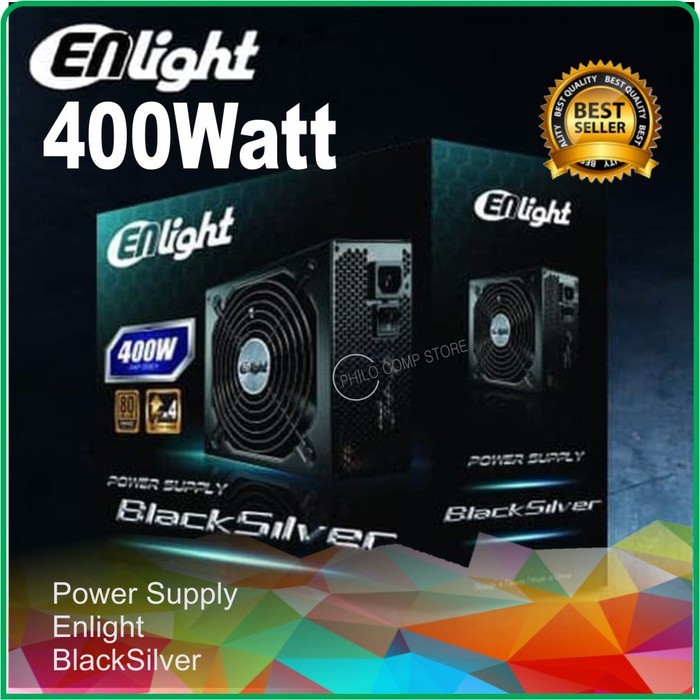PSU Enlight Black Silver 400 Watt 80+ Bronze