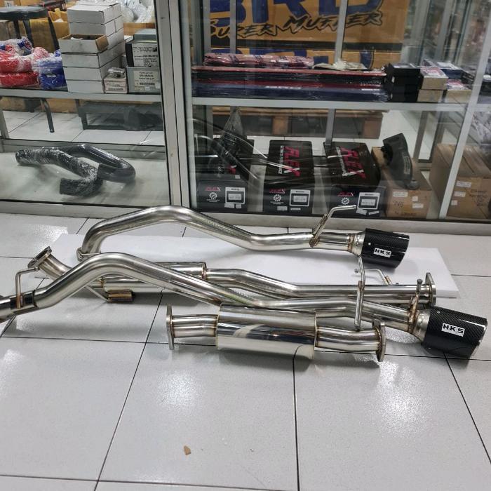 HKS Legamax Muffler Tailpipe Carbon Replika Fortuner VRZ Innova Reborn 1:1