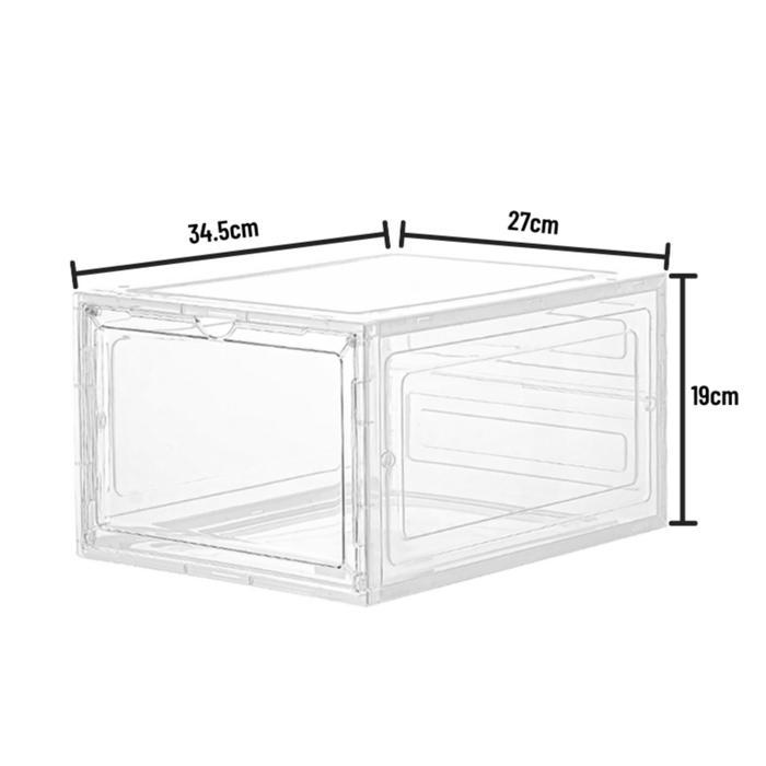 [VISIBLE] Sneakers Box Front Open Transparent Extra Large AJ High - Transparent