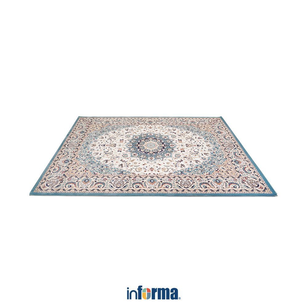 Informa 160x220 cm Genesis Karpet 28286 - Biru Turquoise Alas Lantai Dekoratif Rug Permadani Karpet 