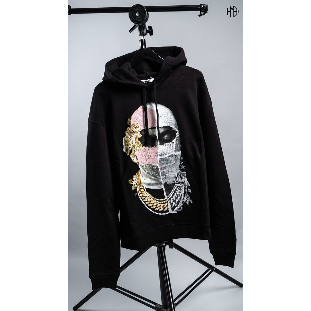 Ih Nom Uh Nit Newspaper Mask Hoodie 100% Authentic