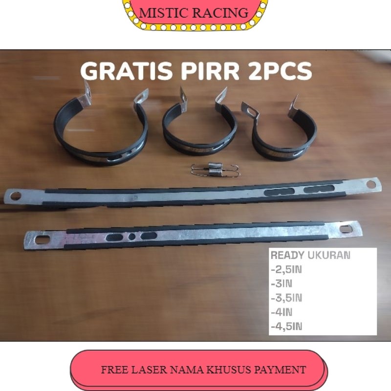 Klem Gantungan Knalpot Racing Tebal Bonus Pir 2Pcs