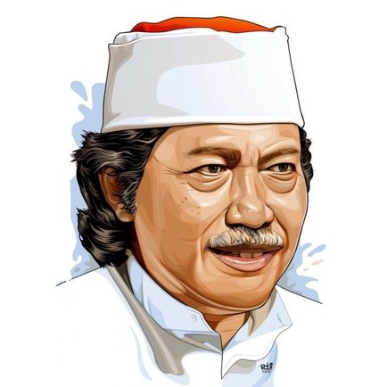 Gambar Cak Nun hiasan dinding murah lukisan cetak murah ukuran 53*35